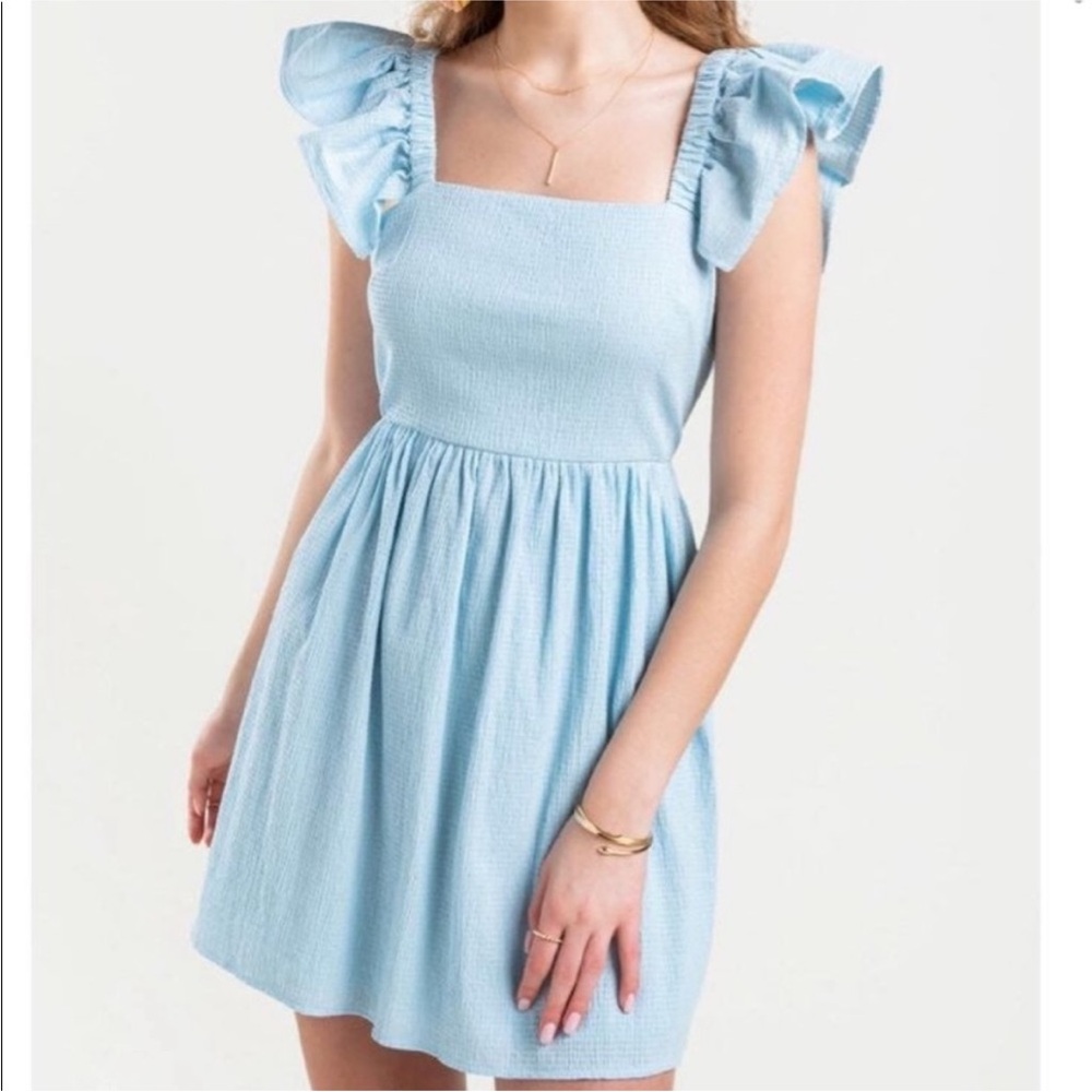 Mi Ami Alice Flutter sleeve mini dress